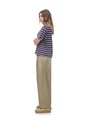 Pantalón Tiro Medio Baggy Barrel Drill Café Mujer Cafe de Gef