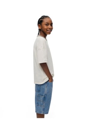 Bermuda Denim Regular Algodón índigo Medio Niño Azul