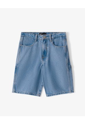 Bermuda Denim Regular Algodón índigo Medio Niño Azul