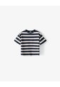 Camiseta Regular Manga Corta Azul Rayas Niño Azul de Gef