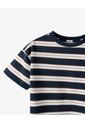 Camiseta Regular Manga Corta Azul Rayas Niño Azul de Gef