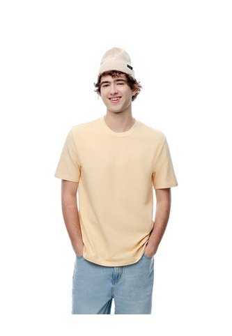 Camiseta Oversize Algodón Amarilla Hombre Amarillo Gef