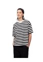 Camiseta Oversize Algodón Rayas Mujer Blanco de Gef