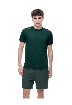 Camiseta Slim Manga Corta Verde Hombre Verde