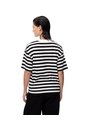 Camiseta Oversize Algodón Rayas Mujer Blanco de Gef