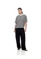 Camiseta Oversize Algodón Rayas Mujer Blanco de Gef