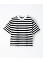 Camiseta Oversize Algodón Rayas Mujer Blanco de Gef