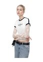 Camiseta Slim Estampada Crudo Mujer Beige de Gef