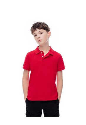 Polo Regular Algodón Roja Niño Rojo