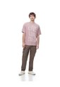 Camiseta Regular Algodón Palo Rosa Estampada Hombre Rosa Claro de Gef