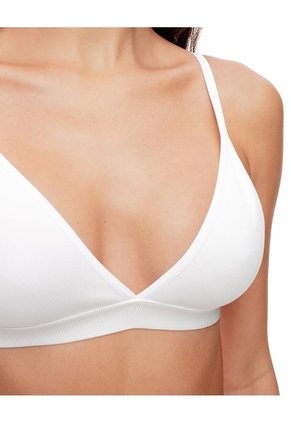 Top Soporte Medio Seamless Blanco Mujer Blanco