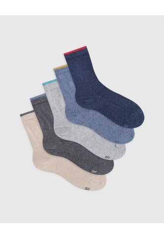 Medias Niño Largas Algodón Pack X5 Surtido Multicolor Gef