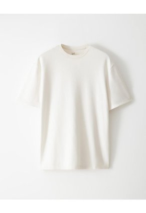 Camiseta Regular Crudo Hombre Beige
