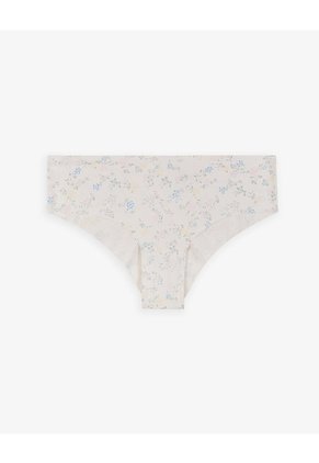 Panty Cachetero Tiro Medio Invisible Estampado Mujer Beige