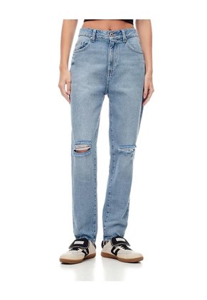 Jean Mom Alto Medio índigo Medio Mujer Azul Oscuro