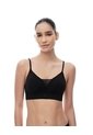 Top Soporte Medio Seamless Copas Removibles Negro Mujer Negro de Gef