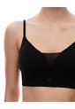 Top Soporte Medio Seamless Copas Removibles Negro Mujer Negro de Gef