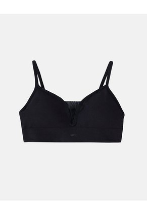 Top Soporte Medio Seamless Copas Removibles Negro Mujer Negro