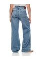 Jean Wide Leg Tiro Alto índigo Medio Mujer Azul Oscuro de Gef