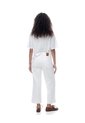 Jean Culotte Tiro Medio Blanco Mujer Blanco de Gef