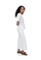 Jean Culotte Tiro Medio Blanco Mujer Blanco de Gef