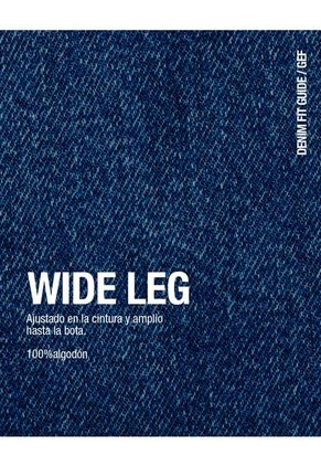 Jean Wide Leg Tiro Alto índigo Medio Mujer Azul Oscuro