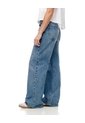 Jean Wide Leg Tiro Alto índigo Medio Mujer Azul Oscuro de Gef