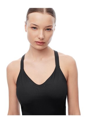 Enterizo Deportivo Secado Rápido Negro Mujer Negro