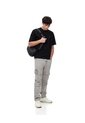 Camiseta Oversize Algodón Negra Hombre Negro de Gef