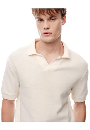 Polo Regular Algodón Vainilla Hombre Beige