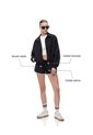 Short Deportivo Ciclista Interno Negro Mujer Negro de Gef