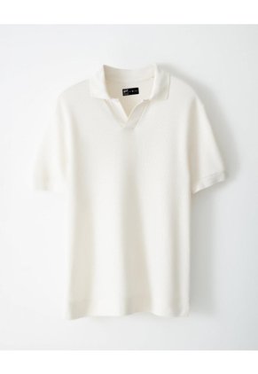Polo Regular Algodón Vainilla Hombre Beige