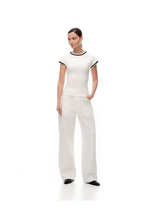 Camiseta Slim Algodón Blanca Mujer Blanco