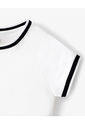Camiseta Slim Algodón Blanca Mujer Blanco