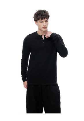 Camibuzo Regular Algodón Negra Hombre Negro