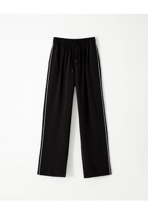 Pantalón Tiro Alto Liviano Negro Mujer Negro