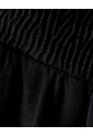 Pantalón Wide Leg Tiro Medio Negro Mujer Negro de Gef