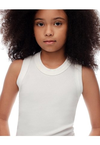 Camiseta Esqueleto Slim Rib Algodón Blanca Niña Blanco Gef