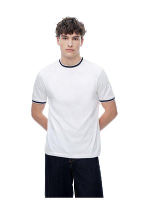 Camiseta Regular Algodón Jersey Azul Hombre Blanco