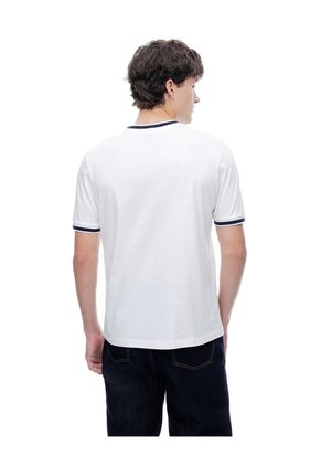Camiseta Regular Algodón Jersey Azul Hombre Blanco