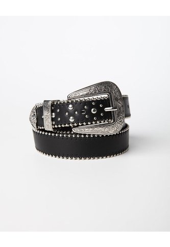Correa Con Apliques Negra Mujer Negro Gef
