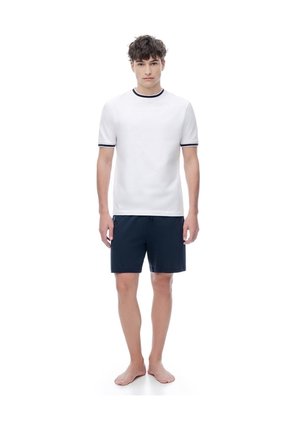 Camiseta Regular Algodón Jersey Azul Hombre Blanco