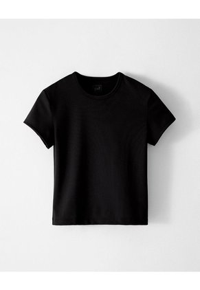 Camiseta Deportiva Secado Rápido Negra Mujer Negro