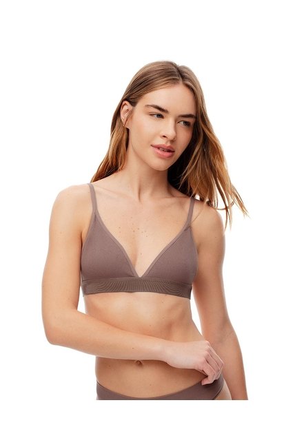 Top Soporte Medio Seamless Café Mujer Cafe