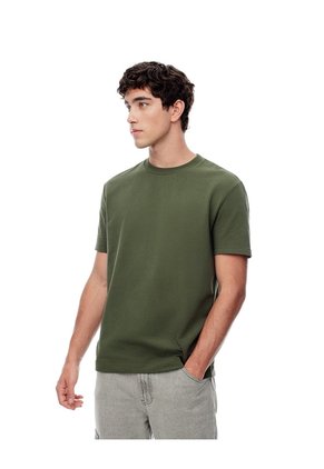 Camiseta Oversize Algodón Verde Hombre Verde