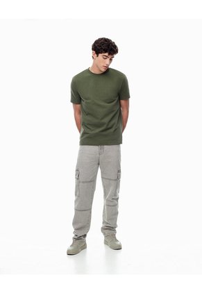 Camiseta Oversize Algodón Verde Hombre Verde