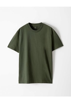 Camiseta Oversize Algodón Verde Hombre Verde