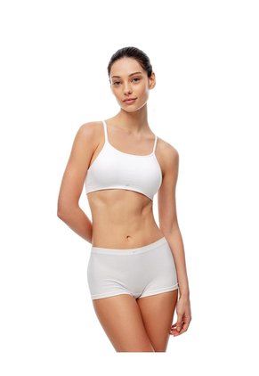 Top Soporte Medio Seamless Blanco Mujer Blanco
