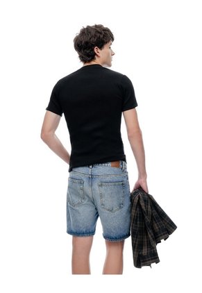 Bermuda Denim Regular índigo Medio Hombre Azul