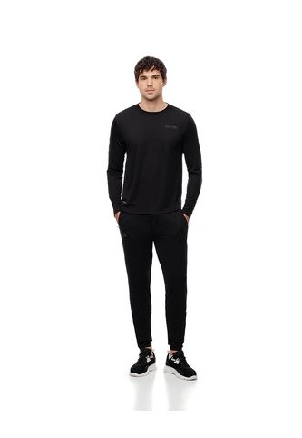 Pantalón Deportivo Control Humedad Negro Hombre Negro Gef